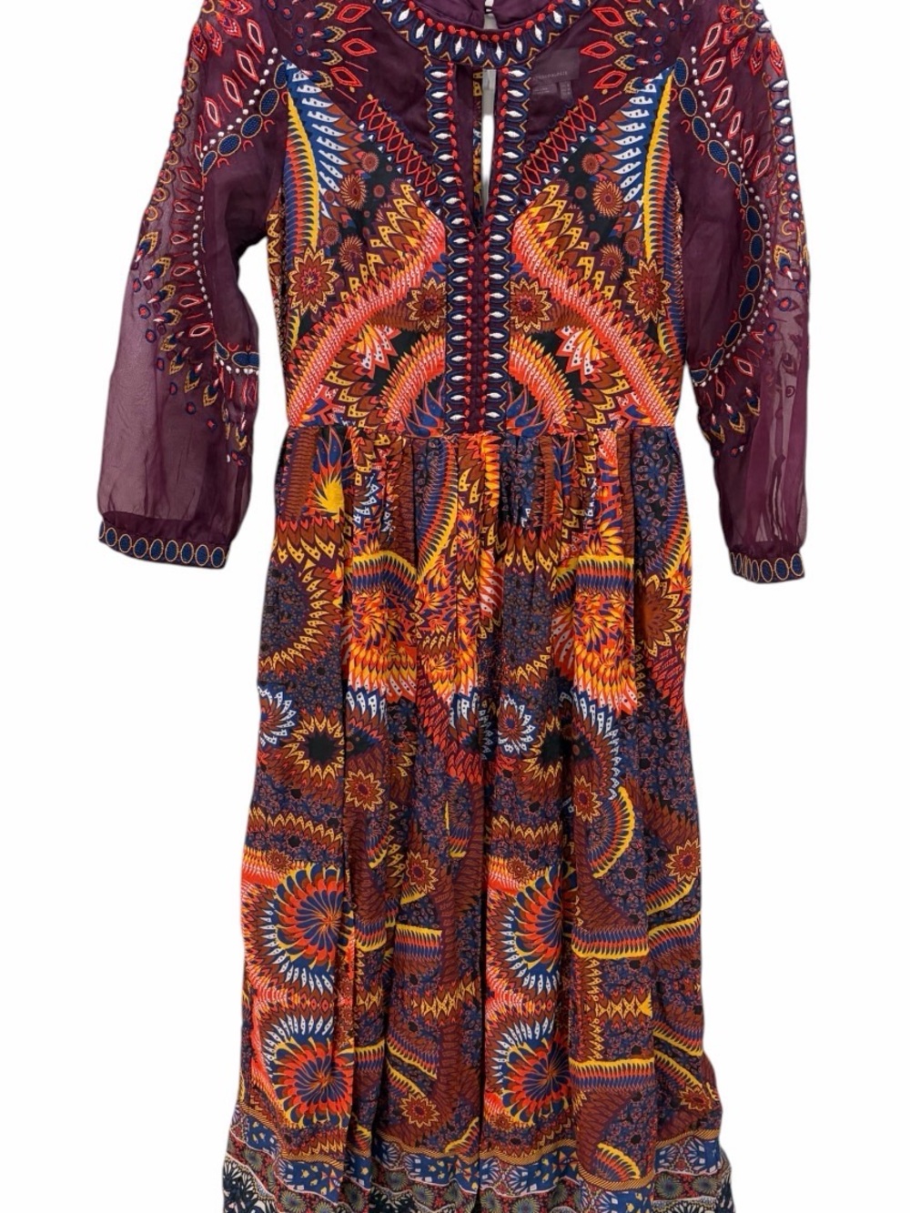 anthropologie bohemian dress | Dresses | Nwt Anthropologie Maren Embroidered Maxi Size 4 Excellent Preowned Boho Size for girl:5 years Women's Light beige Open-Back pdf pattern sewing Boho maxi elegant tiers.